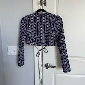 Zara crop top open back & sleeves